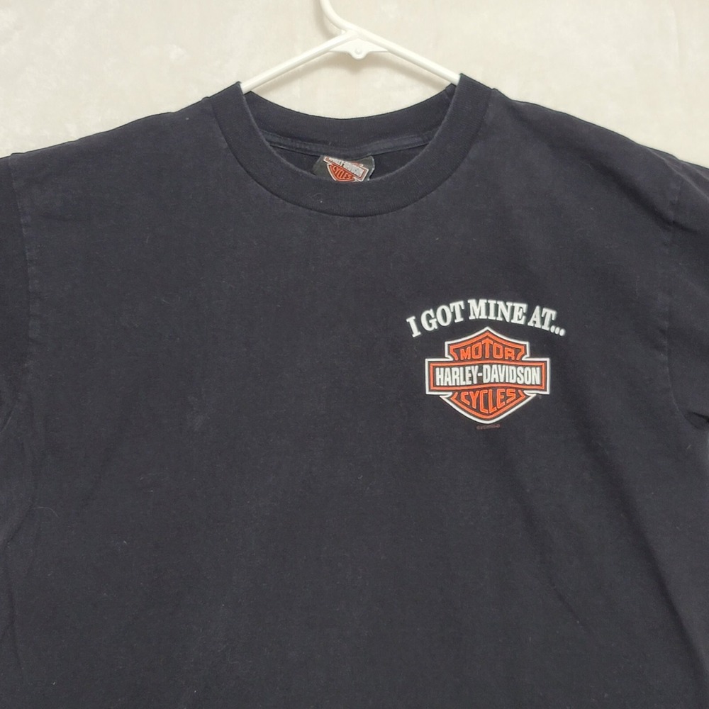 Harley-Davidson T-Shirt Men's Large Thunder Mountain Black I Got Mine USA - Picture 2 of 10